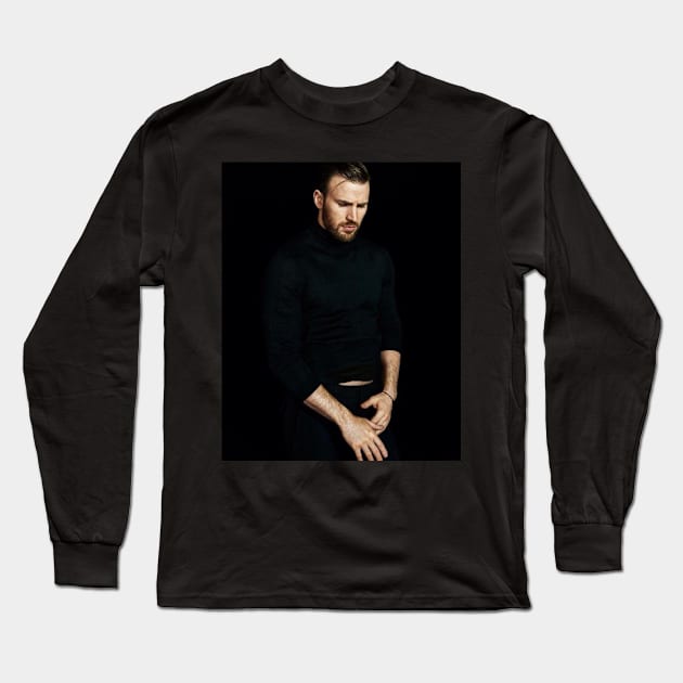 Chris Evans Long Sleeve T-Shirt by MoviesAndOthers